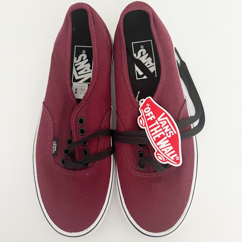 NWT vans authentic port royale red/black